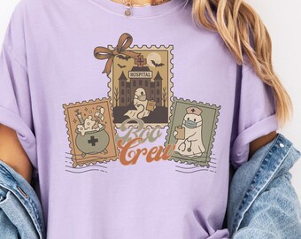 Comfort Colors® Boo Crew Halloween Nurse Shirt, Spooky Season RN Tee, Appreciation Nurse Gift , NICU Nurse Fall Shirt, Funny Nursing Shirt