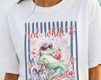 All American Bride Bachelorette Shirt, Comfort Colors Patriotic Bach Tee Red White & I Do Shirt, Custom USA Bride Party Matching Shirt