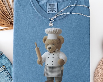 Teddy Bear Baking Shirt, Comfort Color, Baker Shirt, Gift For Baker, Bakery Tshirt, Baking Gift, Funny Baking Shirt, Baking Lover Gift