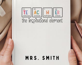 Personalized Teacher Journal Custom Science Teacher Notebook Funny Teacher Appreciation Gift Chemistry Teacher Memory Book End of Year Gift