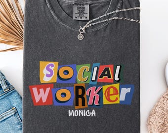Social Worker shirt, Comfort Color, Trendy Therapist shirt, LCSW LMSW MSW Gift, Social Work Sweater, Graduation Gifts, Therapist Shirt