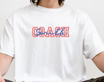 Custom Coach Shirt Comfort Colors, Sports Shirt, Game Day Apparel, Baseball Tee For Father's Day Gift Sports Dad, Baseball season