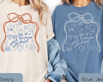 SLP Comfort Colors Shirt, Coquette Speech Therapist T-Shirt, Speech Pathology Gift, SLPA Student Shirt, Speech Therapy Teacher Appreciation