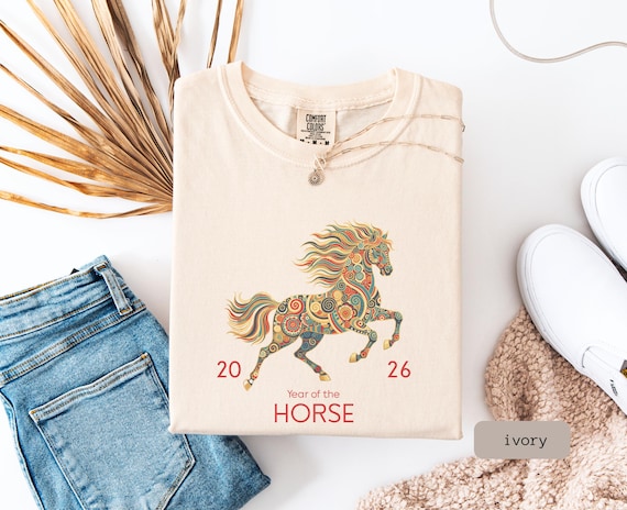 2026 Year Of The Horse Shirt, Comfort Color, Chinese New Year Shirt, Chinese Horse Shirt, Happy Chinese New Year Tee, New Year 2026 Gift