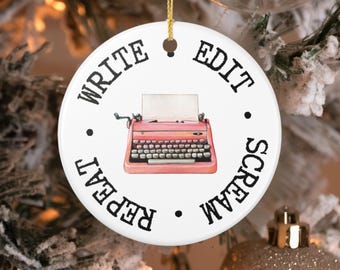 Schrijver Ornament, Redacteur Ornament, Schrijf Ornament, Redactie Ornament, Auteur Ornament, Auteur Cadeaus, Schrijver Cadeaus, Redacteur Cadeaus, Typemachine