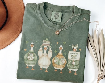 St Patricks Day Teacher Comfort Colors Shirt, Silly Goose Teacher Shirt, Lucky Teacher Shirt, St Paddy Teacher Gift, Shamrock Irish Tee