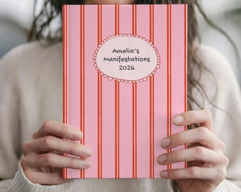Custom Manifestation Journal 2026 | Personalized Manifesting Notebook | Law of Attraction Journal | Cute Affirmation Diary Gift