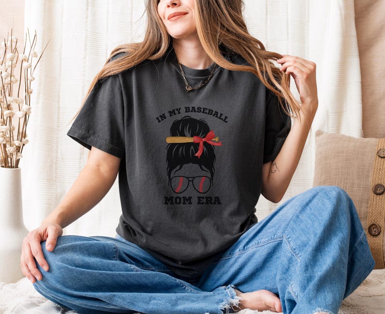 Baseball Mom Era Comfort Colors T-shirt, Baseball Mama Coquette, Game Day Tee, Mom Life Shirt, Sports Mom Gifts, Baseball Mama Shirt