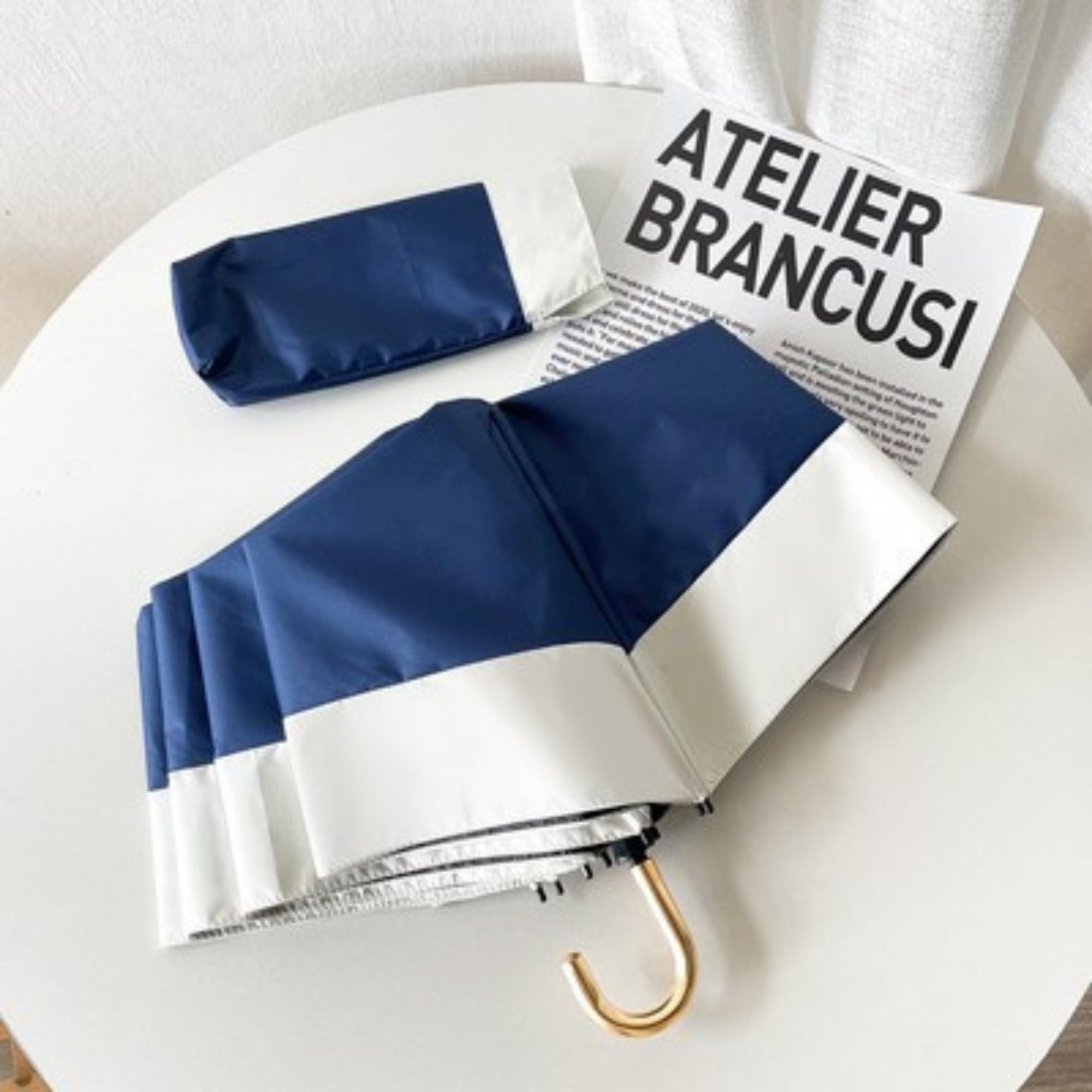 Golden Hook Handle Umbrella Ins Folding Umbrella Elegant Etsy