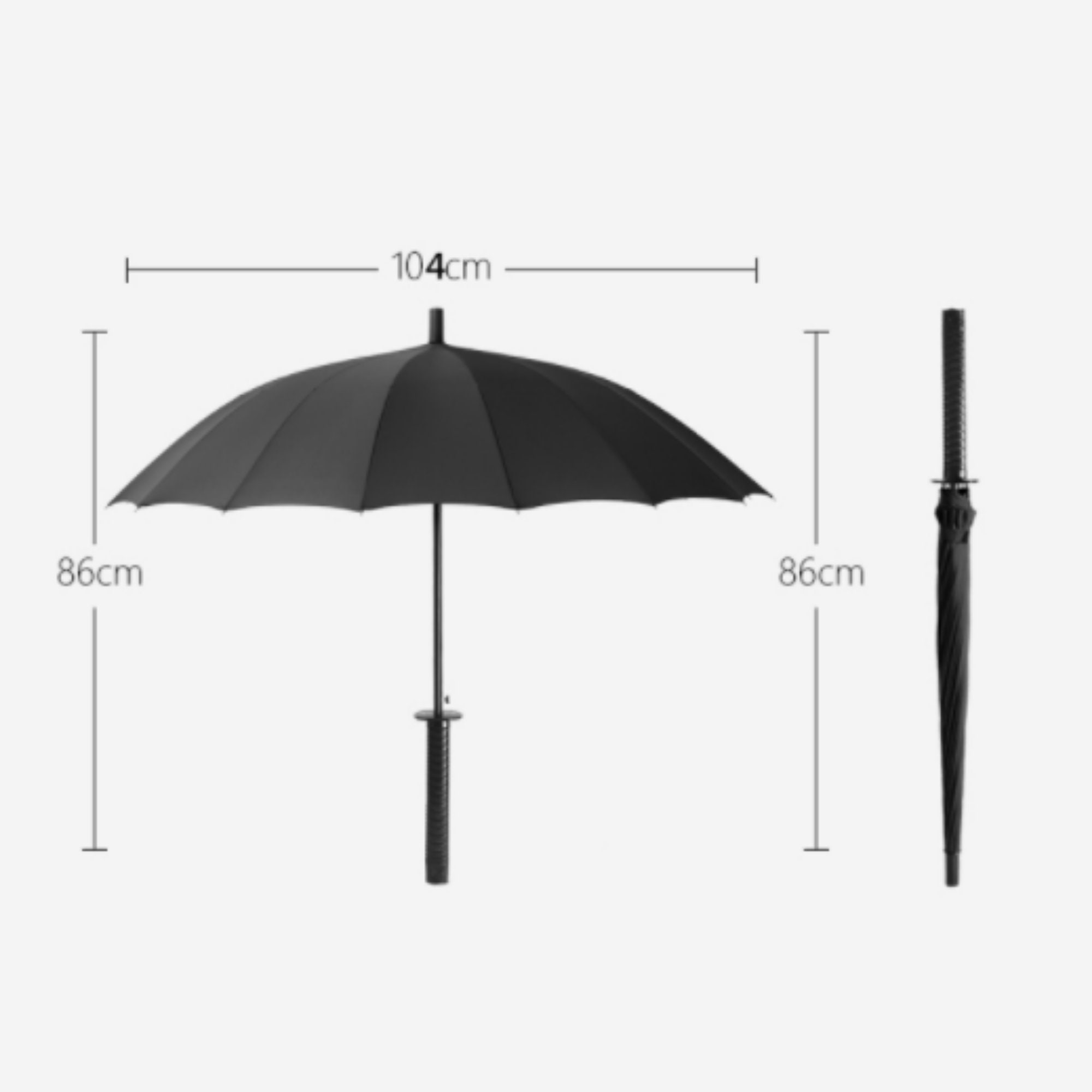 Antique Long Handle Sword Umbrella Straight Knife Umbrella Outdoor Wind