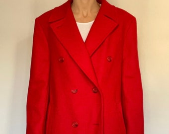 Vintage red Pendleton wool peacoat