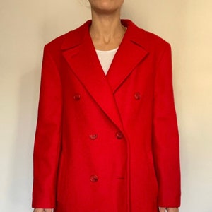 Vintage red Pendleton wool peacoat