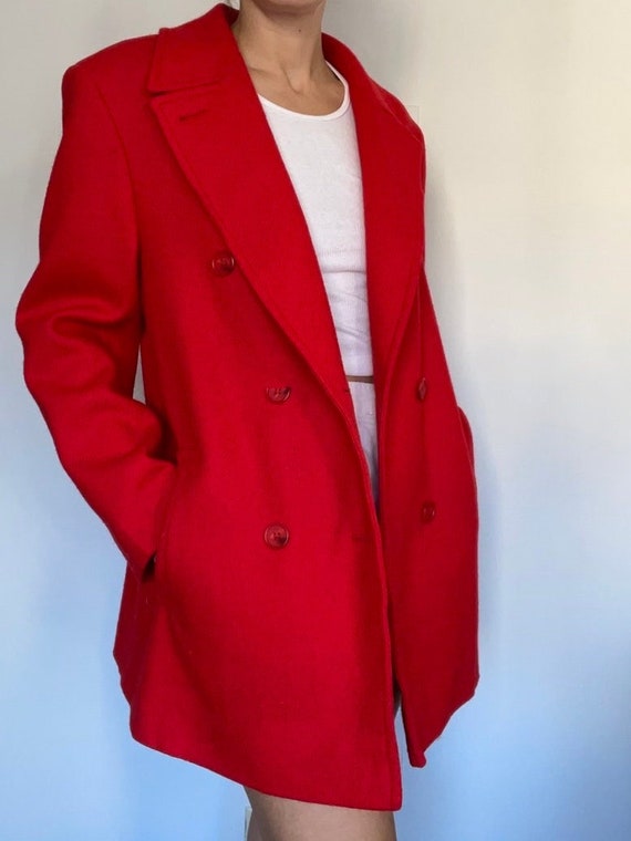 Vintage red Pendleton wool peacoat - image 3