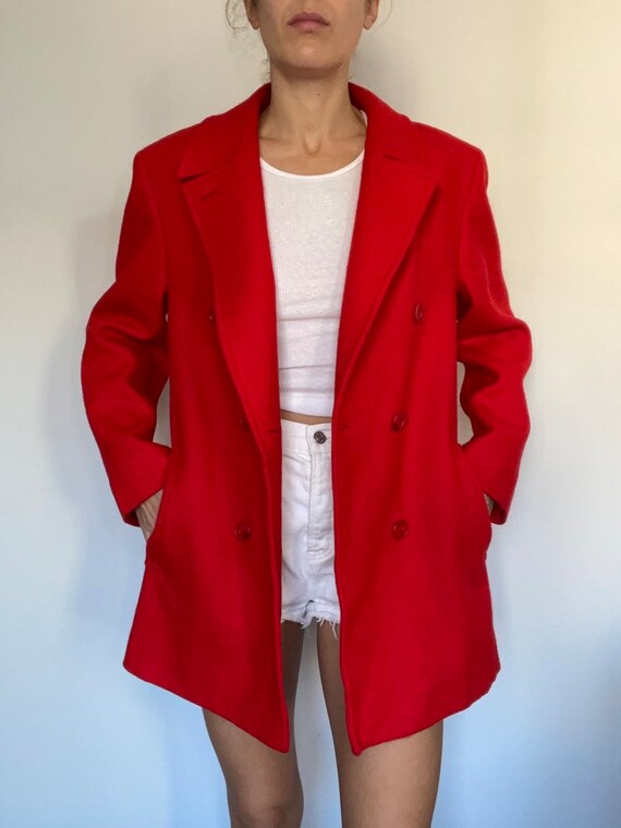 Vintage red Pendleton wool peacoat - image 2