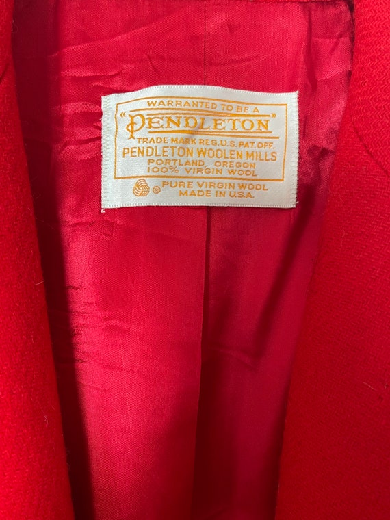 Vintage red Pendleton wool peacoat - image 6