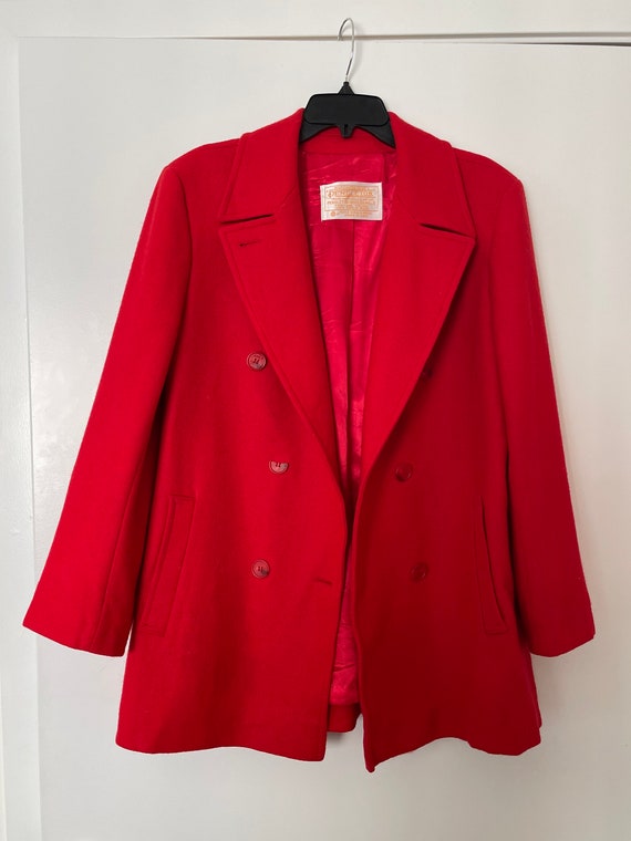 Vintage red Pendleton wool peacoat - image 4