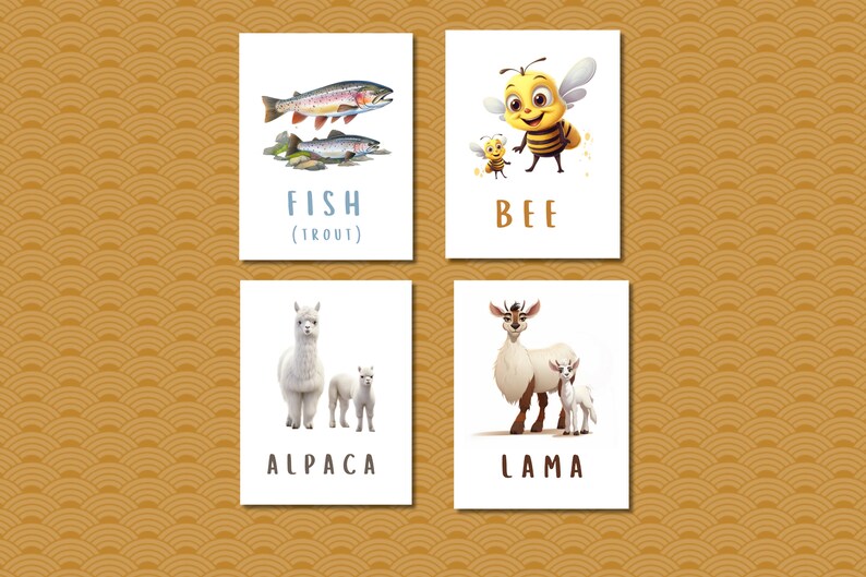 20 Fun Printable Farm Animal Flashcards for Kids Bonus 20 - Etsy Australia