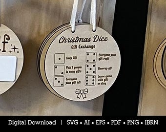 Christmas Dice Gift Exchange Game SVG File (Digital Download)