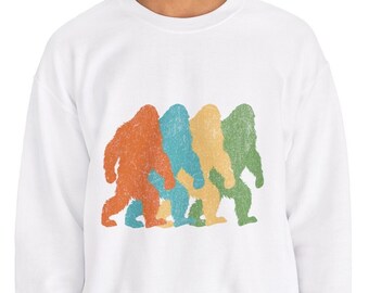 Big foot Crewneck Sweatshirt, Sasquatch Gift For Dad, yeti Jumper, Gift For Her, Mens Graphic Crewneck, cryptid Lover gift for birthday,