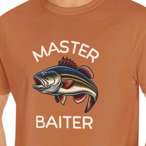 Master Baiter Shirt Embarrassing Shirt Bass Fish Gag Gift For FIsherman Unhinged White Elephant gift