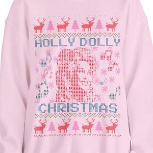 Sudadera navideña de Holly Dolly, suéter navideño feo, cuello redondo festivo, suéter festivo, suéter divertido de invierno