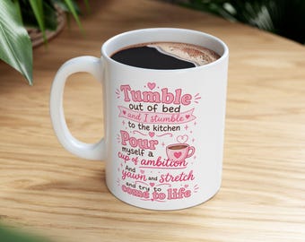 Dolly Parton „Cup of Ambition“-Kaffeebecher, rosa | Keramikbecher, Geschenkidee für den 9-to-5-Tag