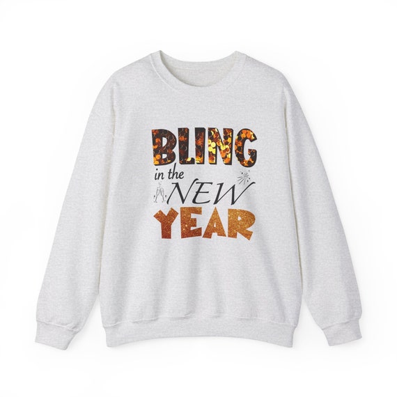Bling in the New Year Sweatshirt Faux Sequin New Years Eve Crewneck 2024 New Year Glitter Jumper New Years Eve Party Shirt Etsy