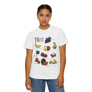 Vintage Fruit Graphic T-Shirt | Unisex Casual Tee, Nature Lover Gift, Spring Fashion, Eco-Friendly Apparel, Summer Outfit