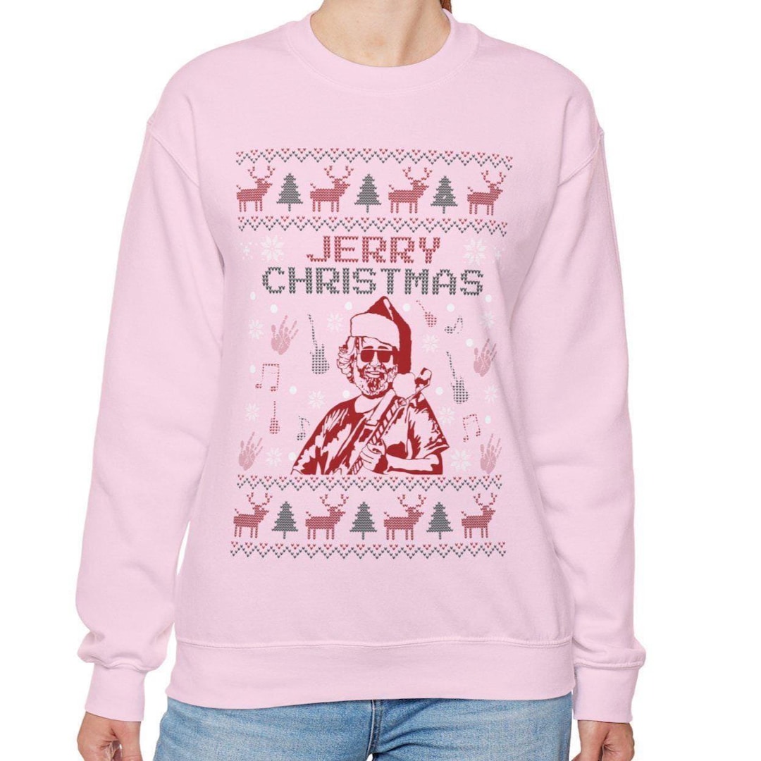 Jerry Garcia Christmas Crewneck Sweatshirt Ugly Christmas Sweater
