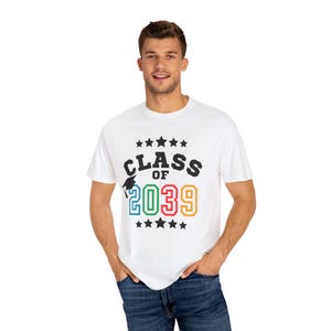 Last first day Class of 2038 Handprint T-shirt Custom Graduation Shirt Kindergarten First Day of School Grow with me Gift Student Tee