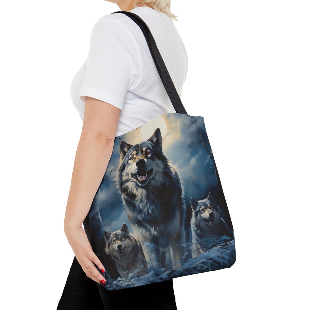 Wolves Tote Bag, Wolf Tote Bag, Gift for Therian Etsy