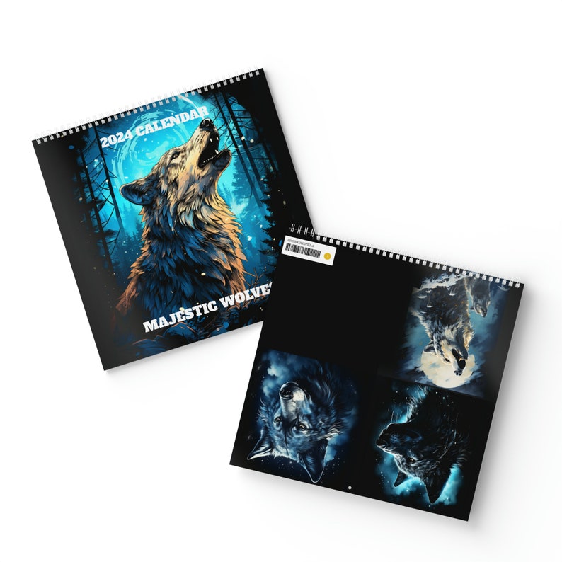 Wolf Wall Calendar 2024, Wolves Calendar, Gift for Therian Etsy UK