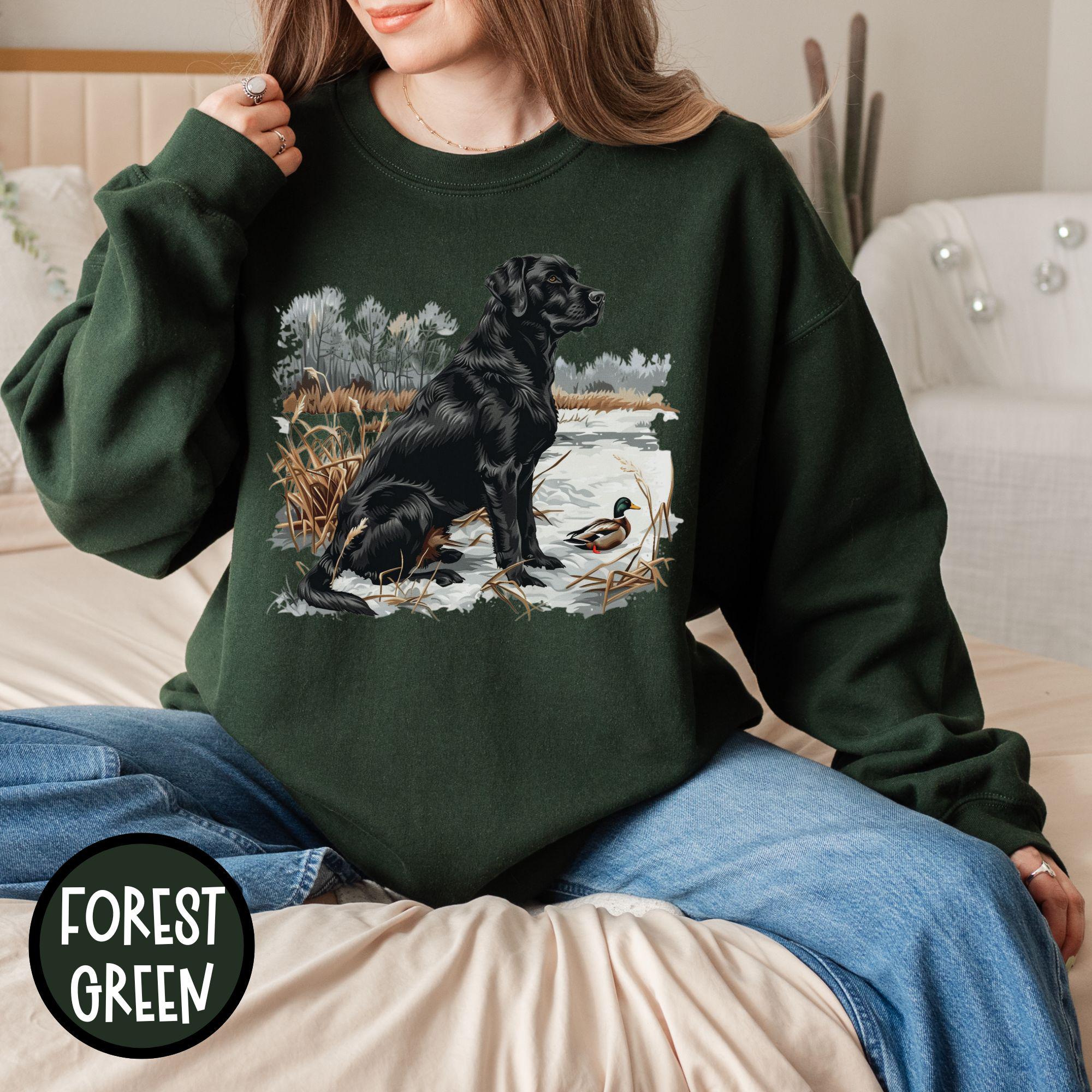 トップス 90s vintage sweat Labrador Retriever Vintage 90's Labrador Retriever Black Dog Graphic Green