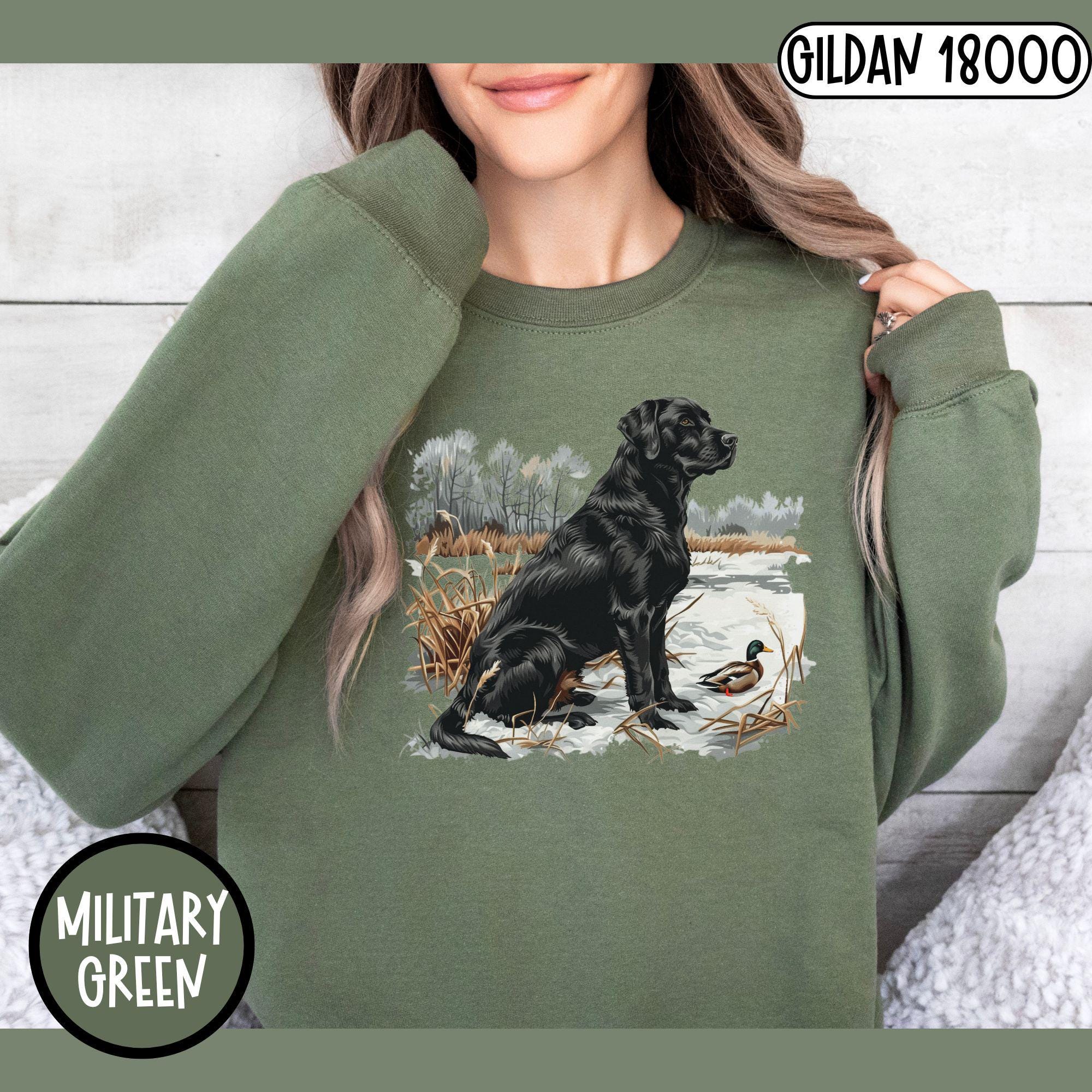 Labrador Retriever Crewneck Vintage 90s Look Black Lab