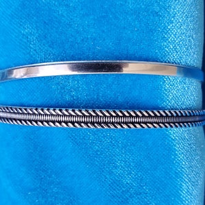 Edgy Sterling Silver Oxidized Bohemian Cuff Bracelet