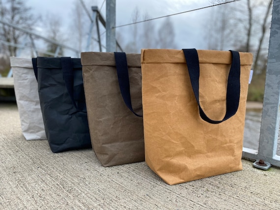 Paper leather shop bag