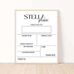 First Day of School Sign, 1st Day of School Sign, Back to School Sign, First Day of School Sign Printable, First Day of School Sign Reusable