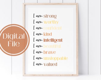 Psychology Art, Inspirational Wall Art, Mental Health Art, Affirmations Wall Art, Mental Health Poster, Printable Wall Art, Office Wall Art