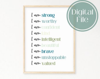 Psychology Art, Inspirational Wall Art, Mental Health Art, Affirmations Wall Art, Mental Health Poster, Printable Wall Art, Office Wall Art