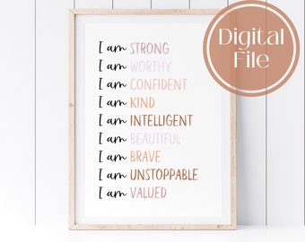 Psychology Art, Inspirational Wall Art, Mental Health Art, Affirmations Wall Art, Mental Health Poster, Printable Wall Art, Office Wall Art
