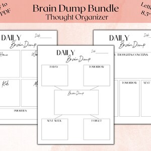 ADHD Planner, ADHD Adult Planner, Thought Organization, Daily Planner, Brain Dump, ADHD Journal,Neurodivergent Planner,To Do List, Self Care
