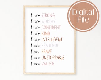 Psychology Art, Inspirational Wall Art, Mental Health Art, Affirmations Wall Art, Mental Health Poster, Printable Wall Art, Office Wall Art