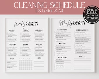 Reinigingsschema, schoonmaakchecklist, schoonmaakplanner, schoonmaakroutine, wekelijks schoonmaakschema, huiskarweienlijst, schoonmaak afdrukbaar