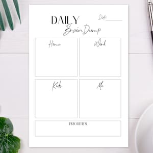 ADHD Planner, ADHD Adult Planner, Thought Organization, Daily Planner, Brain Dump, ADHD Journal,Neurodivergent Planner,To Do List, Self Care