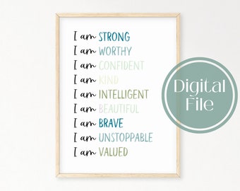 Psychology Art, Inspirational Wall Art, Mental Health Art, Affirmations Wall Art, Mental Health Poster, Printable Wall Art, Office Wall Art