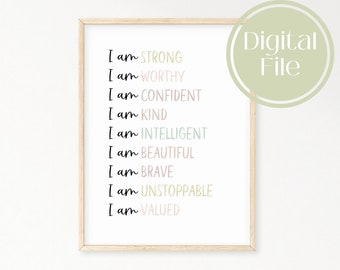 Psychology Art, Inspirational Wall Art, Mental Health Art, Affirmations Wall Art, Mental Health Poster, Printable Wall Art, Office Wall Art