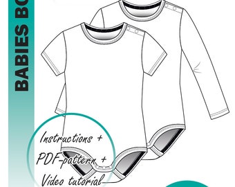Babies body with snap fasteners PDF Pattern with video tutorial!