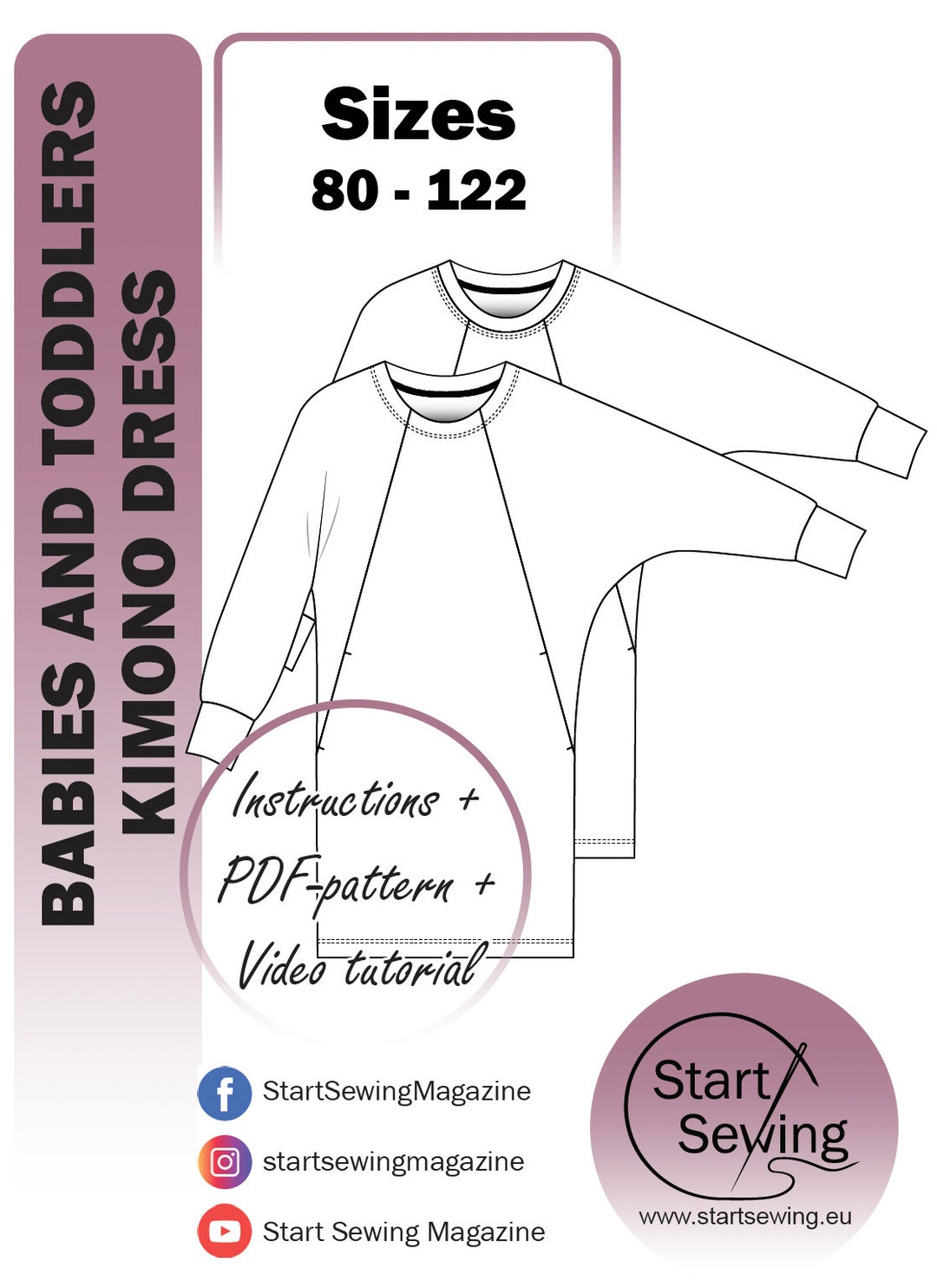 Babies and Toddlers PDF Pattern With Video Tutorial! 2 Styles! - Etsy