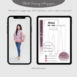 Women&#39;s leggings PDF pattern with video tutorial!