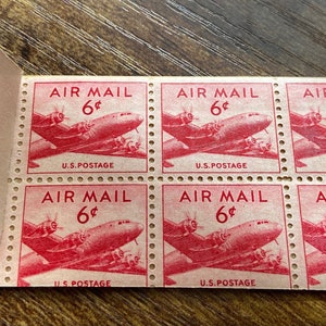 Red Air Mail Stamps  Skymaster (5 Cents Each) — Little Postage House